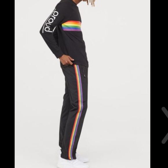 rainbow stripe sweatpants mens